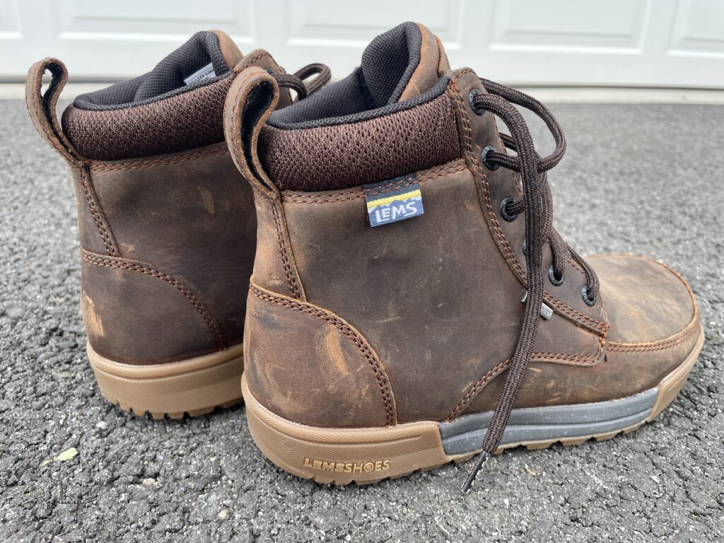 lems boulder summit waterproof boot back side