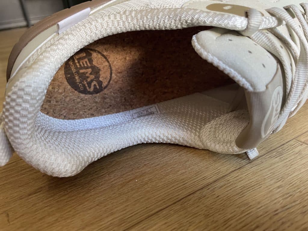 Close up image of Lems Primal Eco cork insole.