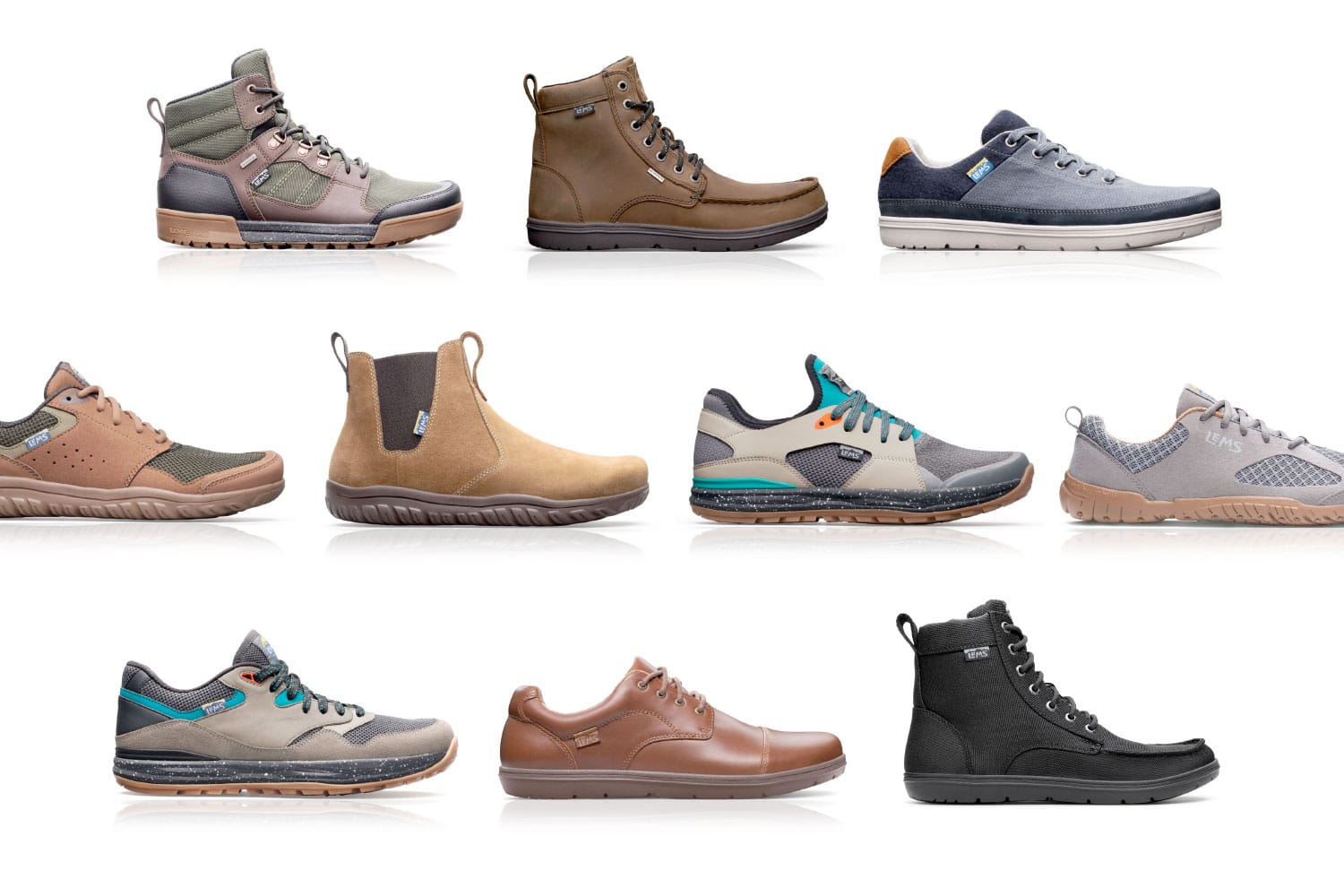 10 pairs of Lems shoes